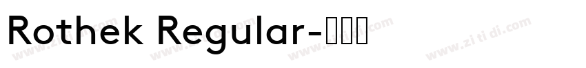 Rothek Regular字体转换